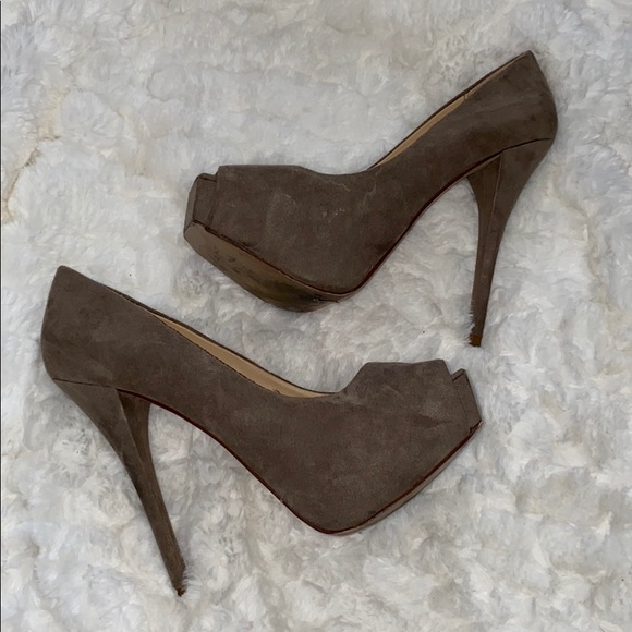 ZARA beige square peep toe heels - Picture 2 of 3